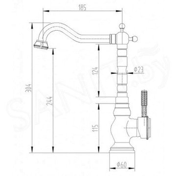 Смеситель для кухонной мойки Lemark Jasmin LM6645B