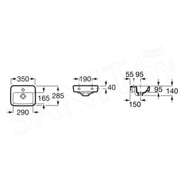 Умывальник Roca Senso Square 32751D