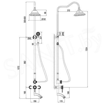 Душевая стойка Lemark Jasmin LM6662ORB