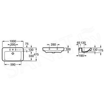 Умывальник Roca Senso Square 32751M000