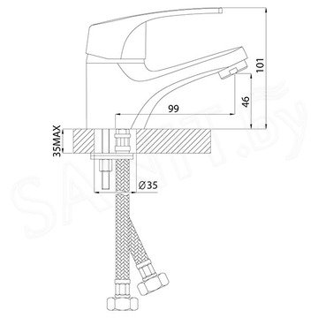 Смеситель для умывальника Rossinka D40-11