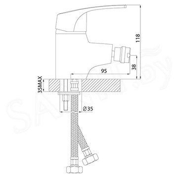 Смеситель для биде Rossinka D40-51
