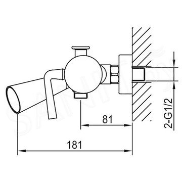 Смеситель для ванны Ahti Turku TU405001