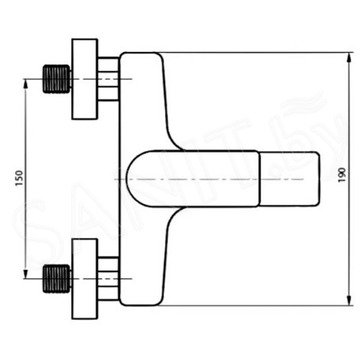 Смеситель для ванны Ahti Sipoo White SB405001