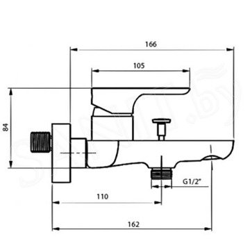 Смеситель для ванны Ahti Sipoo White SB405001