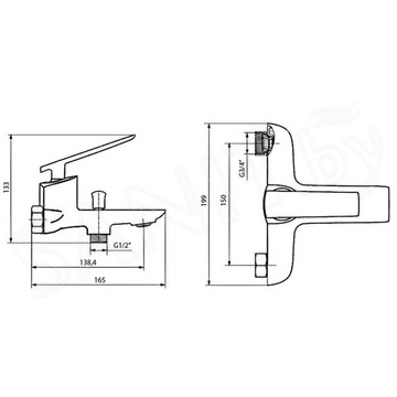 Смеситель для ванны Ahti Pori PR405001