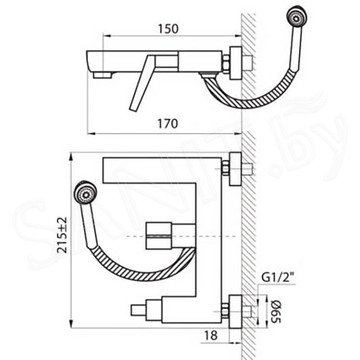 Смеситель для ванны Ahti Lappi LP405001