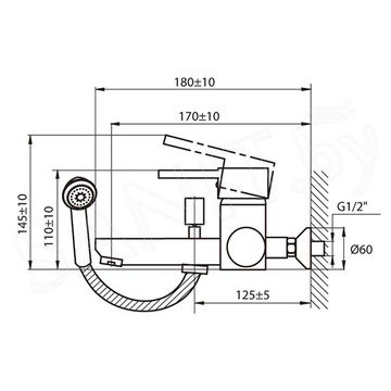 Смеситель для ванны Ahti Polar Circle PC405001