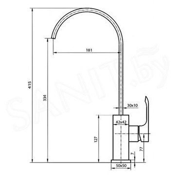 Смеситель для кухонной мойки Ahti Kerava Gold KA101011