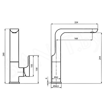 Смеситель для кухонной мойки Ahti Sipoo White SB101011