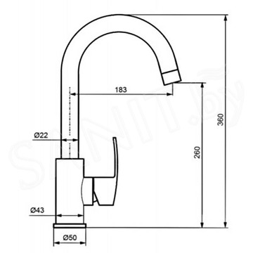 Смеситель для кухонной мойки Ahti Mikkeli MK101011