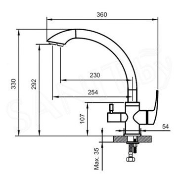 Смеситель для кухонной мойки Ahti Kemi KM803015 под фильтр