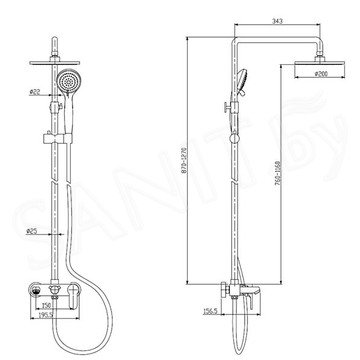 Душевая стойка Ahti Nurmes NM315001