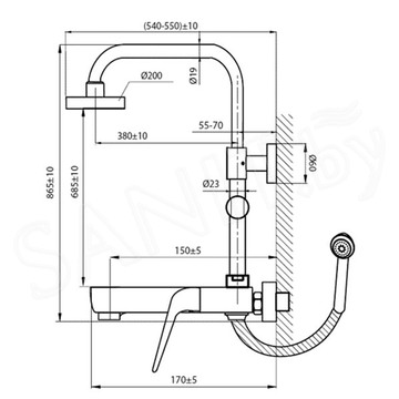 Душевая стойка Ahti Lappi LP403101