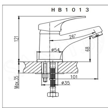 Смеситель для умывальника Haiba HB1013