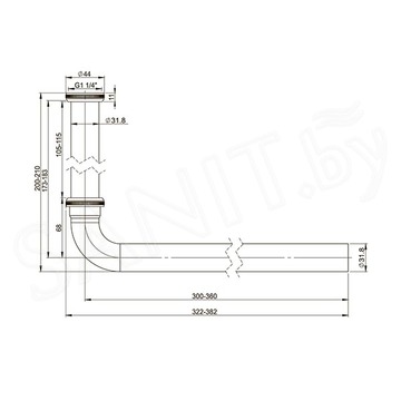 Сифон для умывальника Wellsee Drainage System 182101000