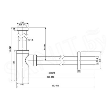 Сифон для умывальника Wellsee Drainage System 182105000