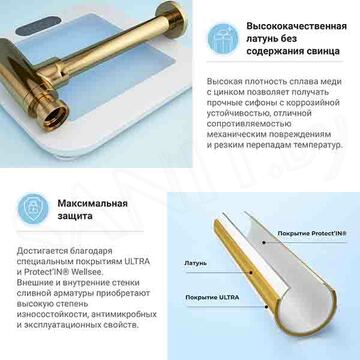Сифон для умывальника Wellsee Drainage System 182106000 / 182107000