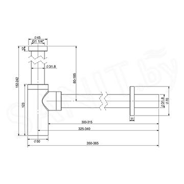 Сифон для умывальника Wellsee Drainage System 182106000 / 182107000