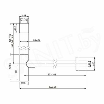 Сифон для умывальника Wellsee Drainage System 182114000