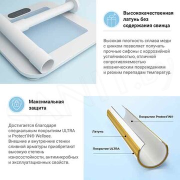 Сифон для умывальника Wellsee Drainage System 182118000