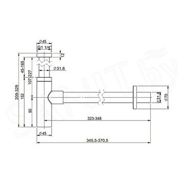 Сифон для умывальника Wellsee Drainage System 182119000