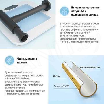 Сифон для умывальника Wellsee Drainage System 182120000