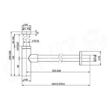 Сифон для умывальника Wellsee Drainage System 182120000