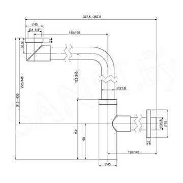 Сифон для умывальника Wellsee Drainage System 182125000