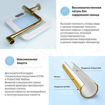 Сифон для умывальника Wellsee Drainage System 182126000 / 182127000