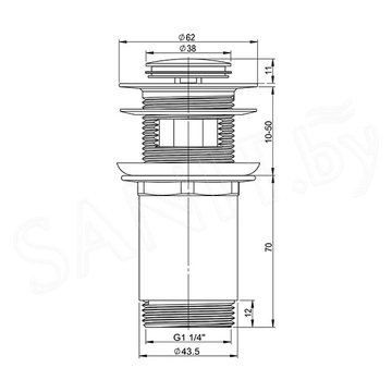 Донный клапан Wellsee Drainage System 182133000
