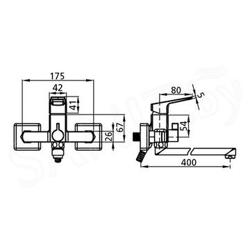 Смеситель для ванны Milardo Atlantic ATLSBLCM10