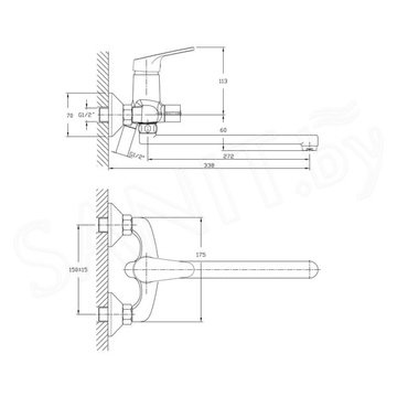 Смеситель для ванны Haiba HB2216