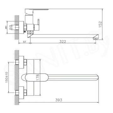 Смеситель для ванны Haiba HB22590-7