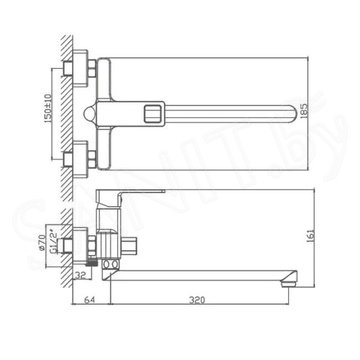 Смеситель для ванны Haiba HB22615-7