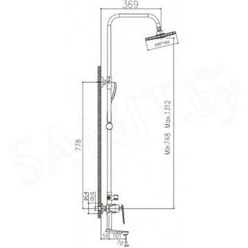 Душевая стойка Haiba HB24548-8