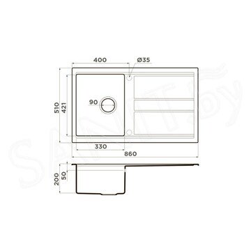 Кухонная мойка Omoikiri Kitagawa 86