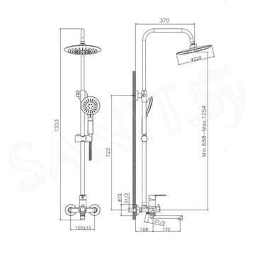 Душевая стойка Haiba HB24557-8