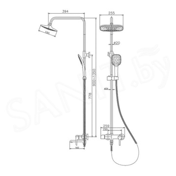 Душевая стойка Haiba HB24805-7