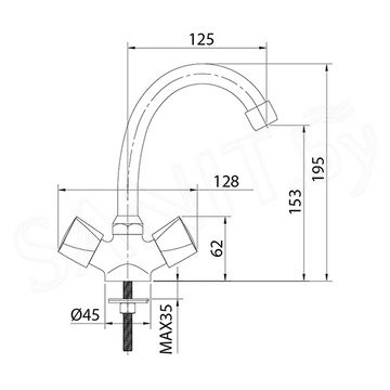 Смеситель для умывальника Milardo Tring TRISB00M01