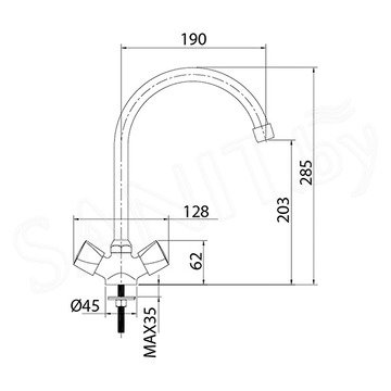 Смеситель для кухонной мойки Milardo Tring TRISB0JM05