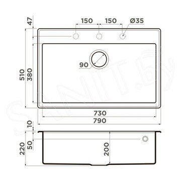 Кухонная мойка Omoikiri Tedori 79