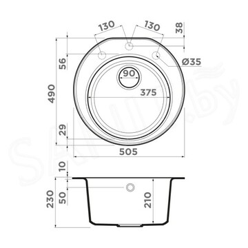 Кухонная мойка Omoikiri Miya 50R