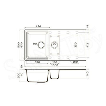 Кухонная мойка Omoikiri Sakaime 100-2