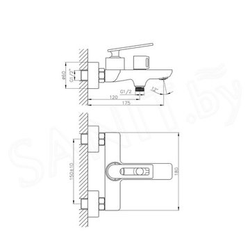 Смеситель для ванны Haiba HB60589