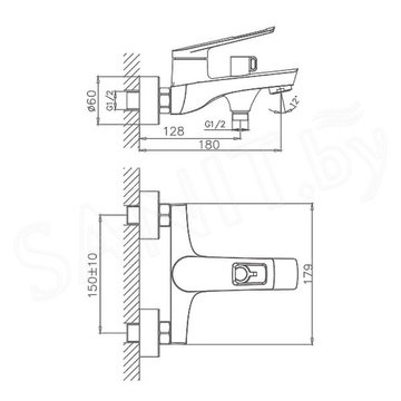 Смеситель для ванны Haiba HB60595