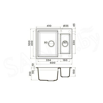 Кухонная мойка Omoikiri Sakaime 60-2