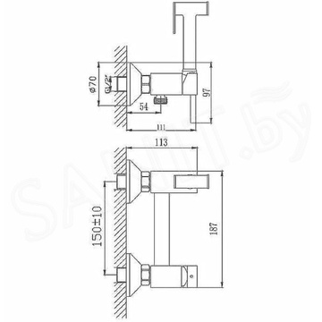 Смеситель для биде Haiba HB5510-7