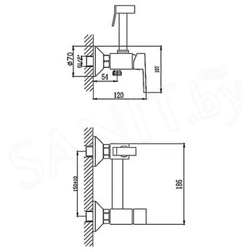 Смеситель для биде Haiba HB5513-7