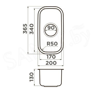 Кухонная мойка Omoikiri Omi 20-U-IN